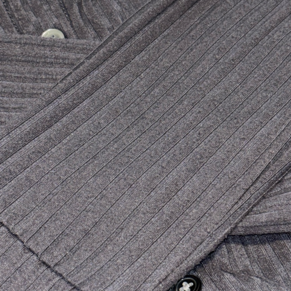 Black Ribbed Button-Front Crop Sweater - Picture 16 of 16